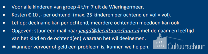 Jeugdweek in de Cultuurschuur