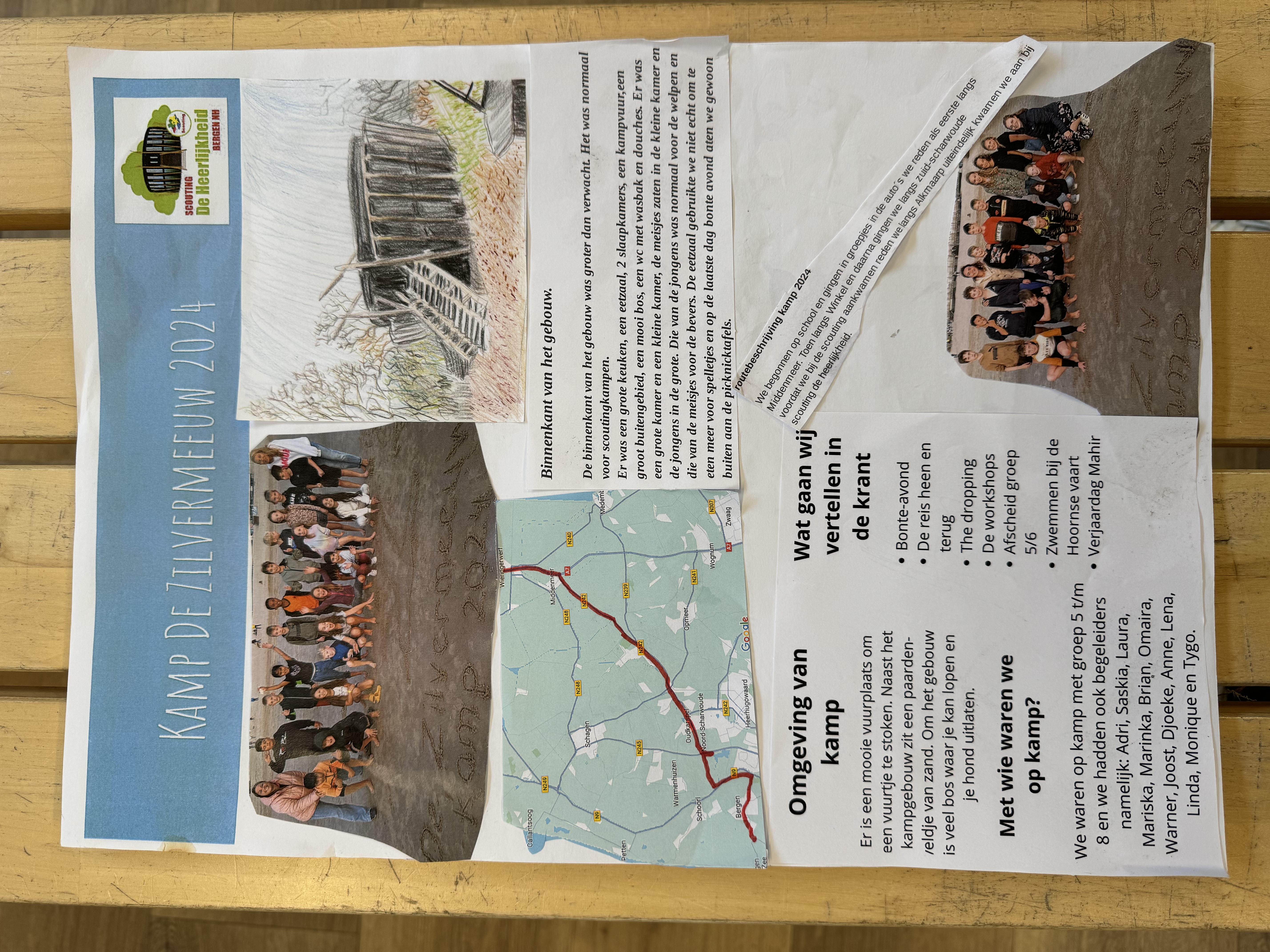 De bovenbouw maakt een kampkrant